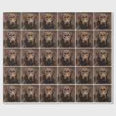 チョコレートラボペットチョコレートラブラドールレトリバー ラッピングペーパー (フラット)