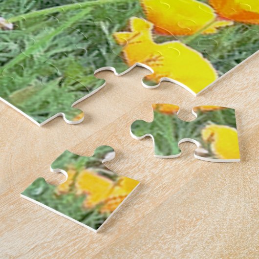 チョコレートラボポートレートカリフォルニアポピーテンプレート ジグソーパズル (側面)