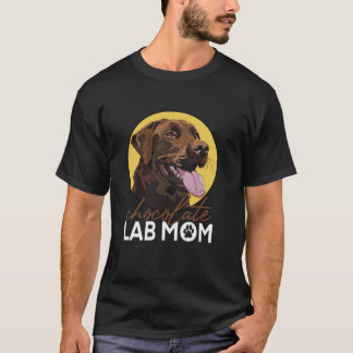 チョコレートラボマムブラウンラブラドールレトリバーマザー Tシャツ