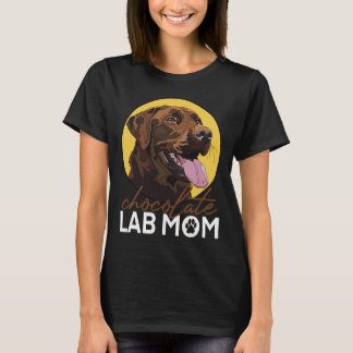 チョコレートラボマムブラウンラブラドールレトリバーマザー Tシャツ