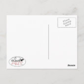 チョコレートラボリトルヘルパー冬カスタム文字 ポストカード (裏面)