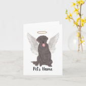 チョコレートラボ悔やみや弔慰メモリアル カード (黄色い花)