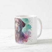 🐾チョコレートラボ愛好家、このマグカップはあなたのために！🐾 コーヒーマグカップ (正面右)