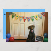 チョコレートラボ1st誕生日パーティの招待状 招待状 (正面/裏面)