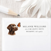 チョコレートラボ（昆虫）オオカバマダラ、モナークバタフライ差出人住所 ラベル (インサイチュ)