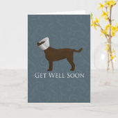 チョコレートラボGet Well Soonデザイン カード (黄色い花)