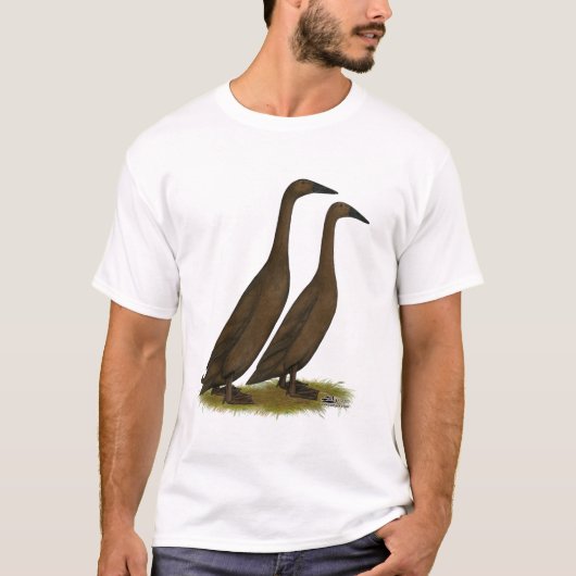 チョコレートランナーのアヒル Tシャツ (正面)
