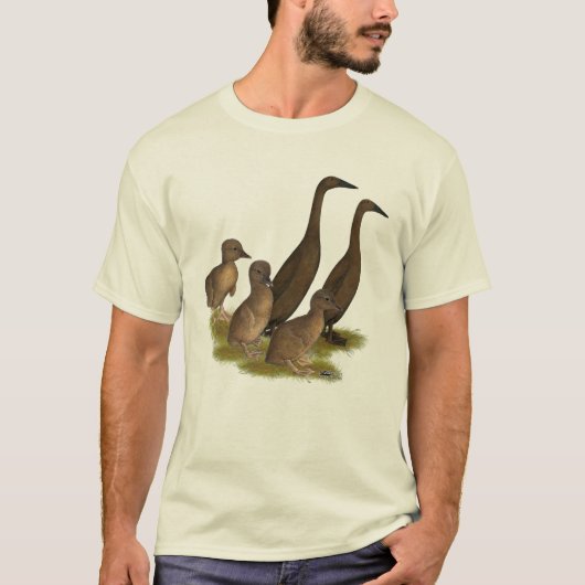 チョコレートランナーアヒルの家族 Tシャツ (正面)