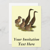 チョコレートランナーダックファミリー 招待状 (正面/裏面)