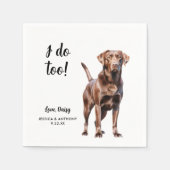 チョコレートラ結婚ボ犬 スタンダードカクテルナプキン (正面)