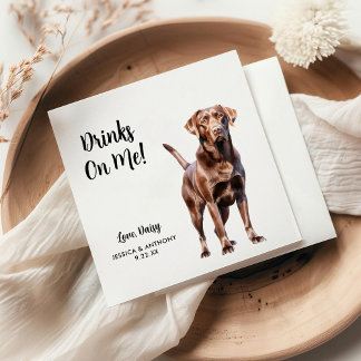 チョコレートラ結婚ボ犬 スタンダードカクテルナプキン