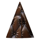 チョコレートレザー:贅沢な上皮テクスチャー パーティーハット (裏面)