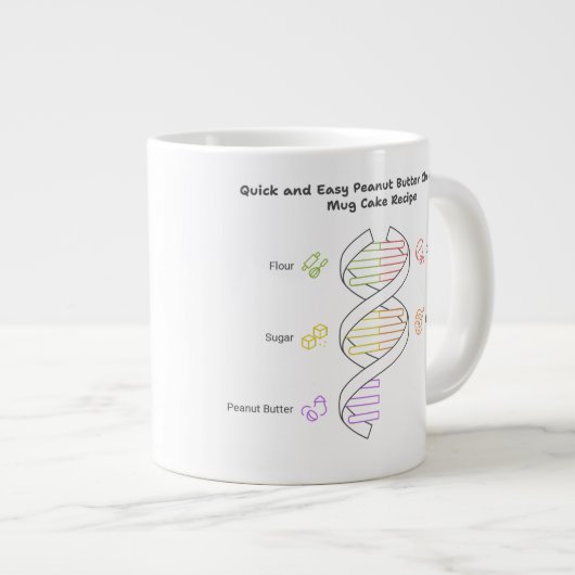 チョコレートレシピ付きマイクロ波マグケーキキット ジャンボコーヒーマグカップ (正面右)