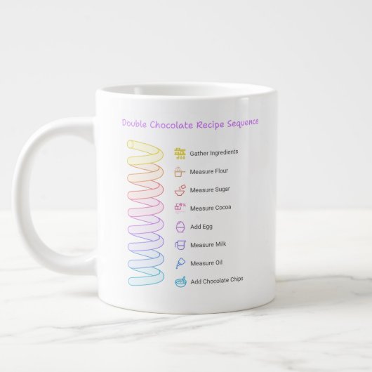 チョコレートレシピ付きマイクロ波マグケーキキット ジャンボコーヒーマグカップ (左)