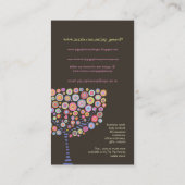 チョコレートレトロの円の木のオンライン店カード 名刺 (裏面)