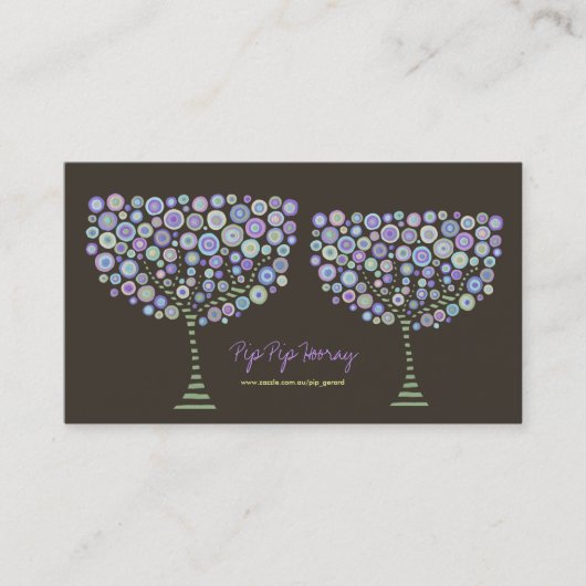 チョコレートレトロツリーZazzleビジネスプロファイルカード 名刺 (正面)