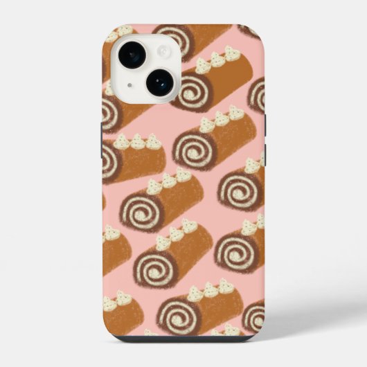 チョコレートロールケーキ iPhoneケース (裏面)