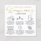 チョコレートロ気にゴリーガイドホワイト&金ゴールド スクエア名刺 (正面)