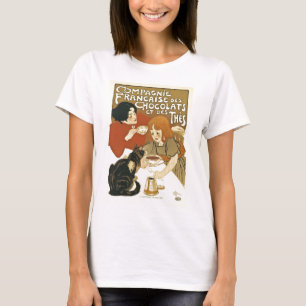 チョコレートヴィンテージのフランス人の広告 Tシャツ