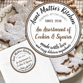 チョコレートヴィンテージ手作りグルメ食品ラベル ラウンドシール