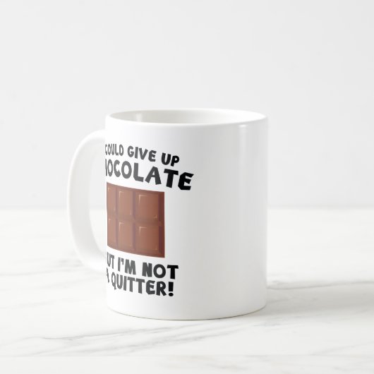 チョコレート与えができた コーヒーマグカップ (正面左)