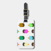 チョコレート付き氷ポップの荷物タグ ラゲッジタグ (正面縦)