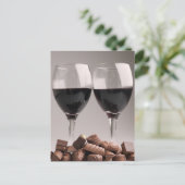 チョコレート入りの赤ワイン ポストカード (スタンド正面)