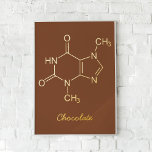 チョコレート分子 箔ポスター<br><div class="desc">チョコレート分子フォイルのプリントでデコを上げろ!🍫✨これらの素晴らしプリント祝はチョコレートの甘い化学。科学の愛好家やチョコレート愛好家に最適。科学的なエレガンスのtouchを宇宙に追加。今すぐ買い物をして、スタイルで壁にふける!</div>