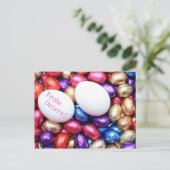 チョコレート卵ドイツの復活祭の挨拶 シーズンポストカード (スタンド正面)