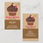 チョコレート及びバニラカップケーキの名刺 名刺 (正面/裏面)