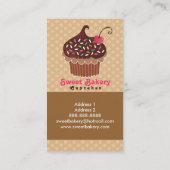 チョコレート及びバニラカップケーキの名刺 名刺 (裏面)