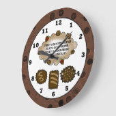 チョコレート友情の甘いトリートウォールクロック ラージ壁時計 (傾斜)