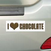 チョコレート大好き バンパーステッカー (車上)