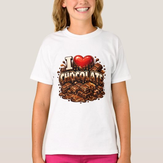 チョコレート大好き Tシャツ (正面)