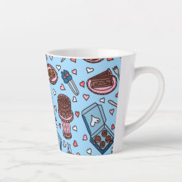チョコレート好きな人向けのかわいいデザイン カフェラテマグ