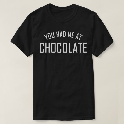 チョコレート好きのチョコを食べた Tシャツ (デザイン正面)