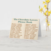 チョコレート好きのフレーズブック カード (黄色い花)