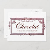 チョコレート好き…. .このヴィンテージを愛フランスのする ポストカード (正面/裏面)
