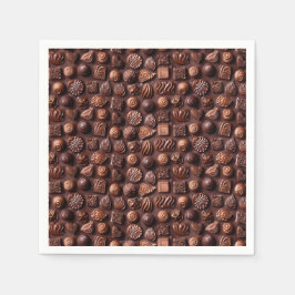 チョコレート好き スイート かわいい モダン フード スタンダードカクテルナプキン