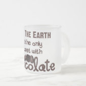 チョコレート好き フロストグラスマグカップ (正面右)