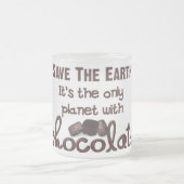 チョコレート好き フロストグラスマグカップ (中央)