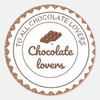 チョコレート好き ラウンドシール