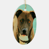 チョコレート実験室のピットブルの組合せPitador Labrabull セラミックオーナメント (右)