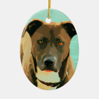 チョコレート実験室のピットブルの組合せPitador Labrabull セラミックオーナメント
