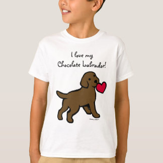 チョコレート実験室の子犬および赤いハート Tシャツ