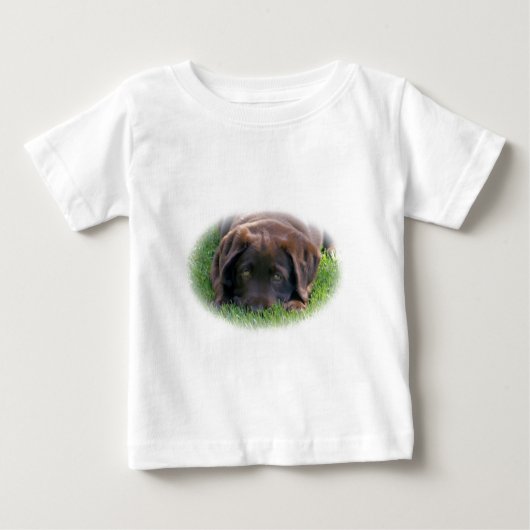 チョコレート実験室の子犬 ベビーTシャツ (正面)