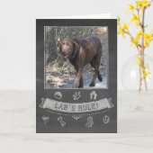 チョコレート実験室の黒板のバースデー・カード カード (黄色い花)