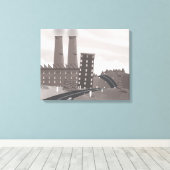 チョコレート工場 キャンバスプリント (インサイチュ (ウッドフロア))