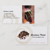 チョコレート店の名刺のテンプレート 名刺 (正面/裏面)