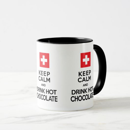 チョコレート恋人は穏やかな飲み物のココアを保存します マグカップ (正面右)